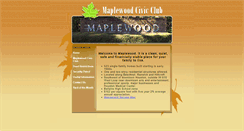 Desktop Screenshot of maplewoodcivicclub.org